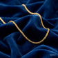 SJJGC123 | Tri Tone Flat Link Pearl Accent Gold Chain