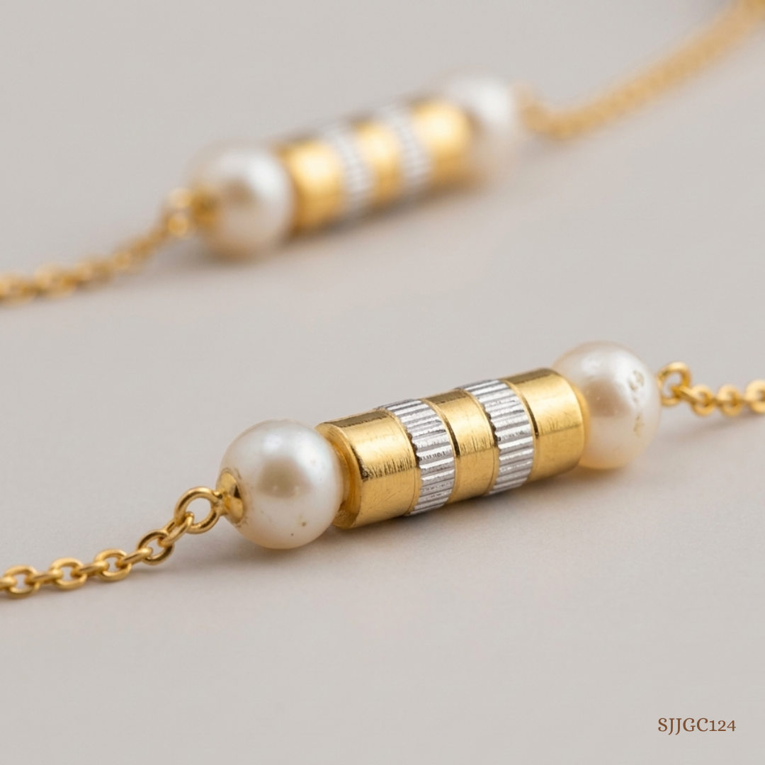 SJJGC124 | Radiant Rhythm Broad Link Gold Chain