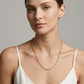SJJGC127 | Barrel Gleam Textured Mesh Gold Chain