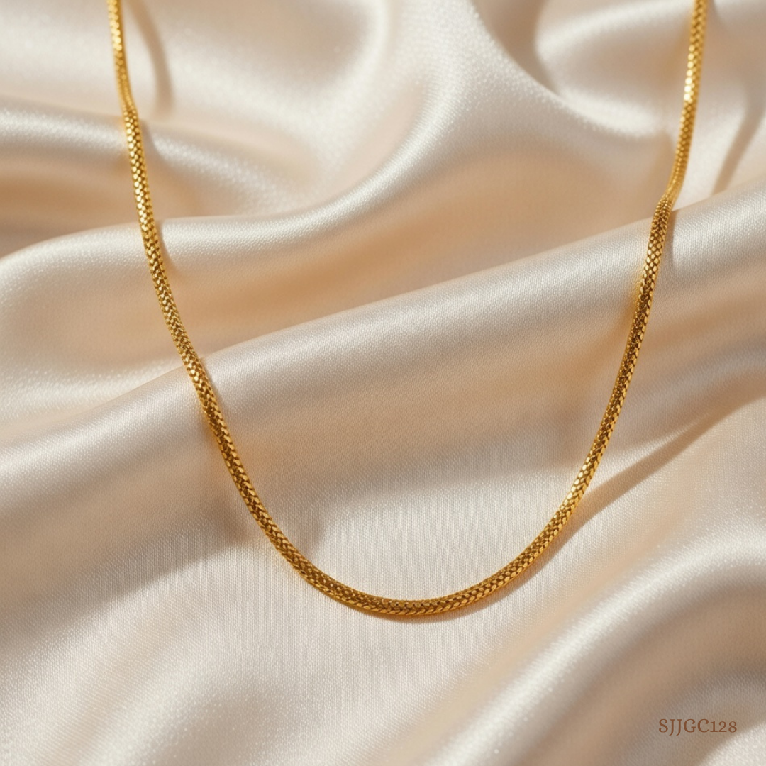 SJJGC128 | Luxe Barrel Architectural Gold Chain Bracelet