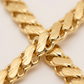 SJJGC131 | Artisanal Striated Wheat Wave Gold Chain
