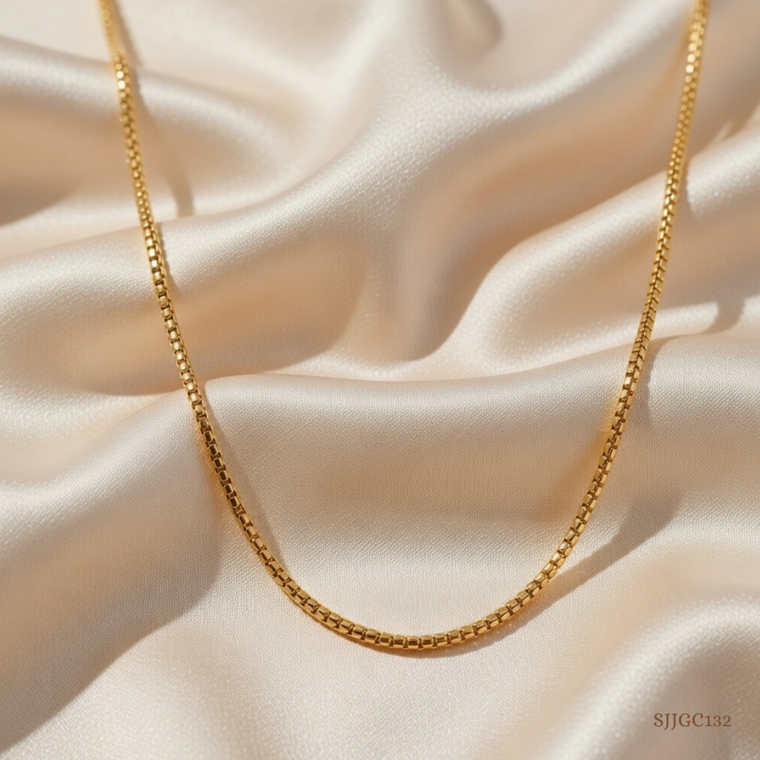 SJJGC132 | Modish Dual Tone Heart Lariat Gold Chain