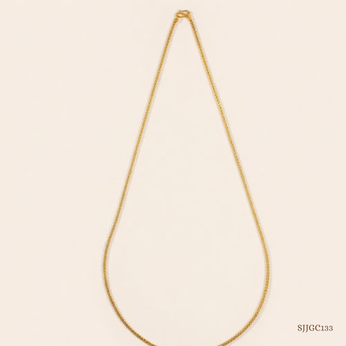 SJJGC133 | Golden Weave Tassel Wheat Gold Chain