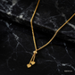 SJJGC134 | Charming Lariat Sculpted Bead Gold Chain