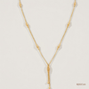 SJJGC135 | Elegant Woven Rope Lariat Gold Chain