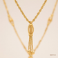 SJJGC135 | Elegant Woven Rope Lariat Gold Chain