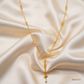 SJJGC135 | Elegant Woven Rope Lariat Gold Chain
