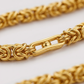 SJJGC139 | Luxury Byzantine Bead & Bar Gold Chain