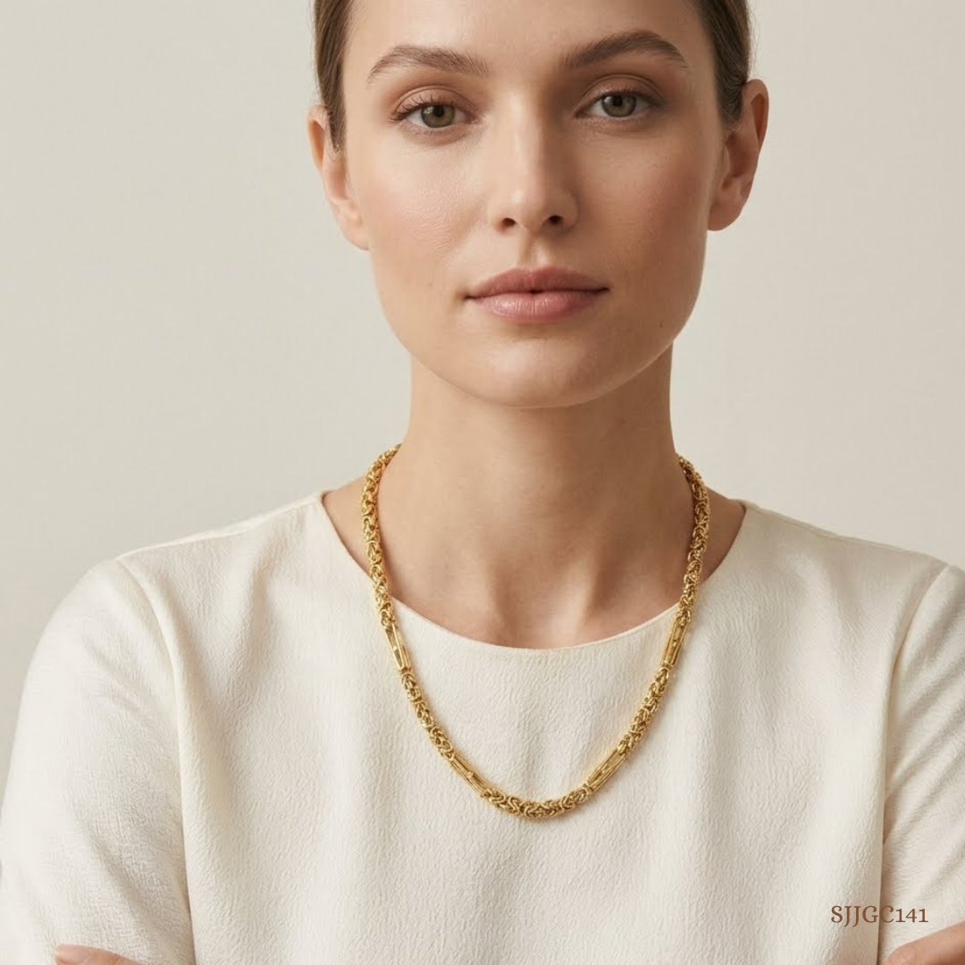 SJJGC141 | Modern Heritage Indo Byzantine Dual Tone Gold Chain