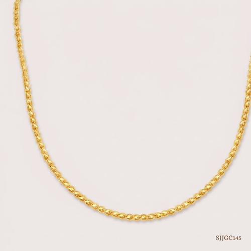 SJJGC145 | Textural Radiance Bimetallic Gold Chain