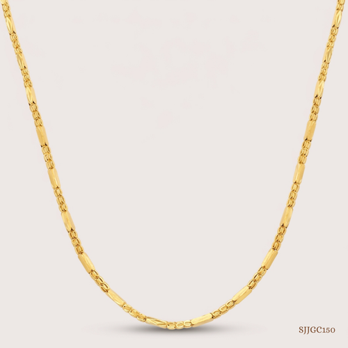 SJJGC150 | Noble Gleam Bimetallic Bead Gold Chain