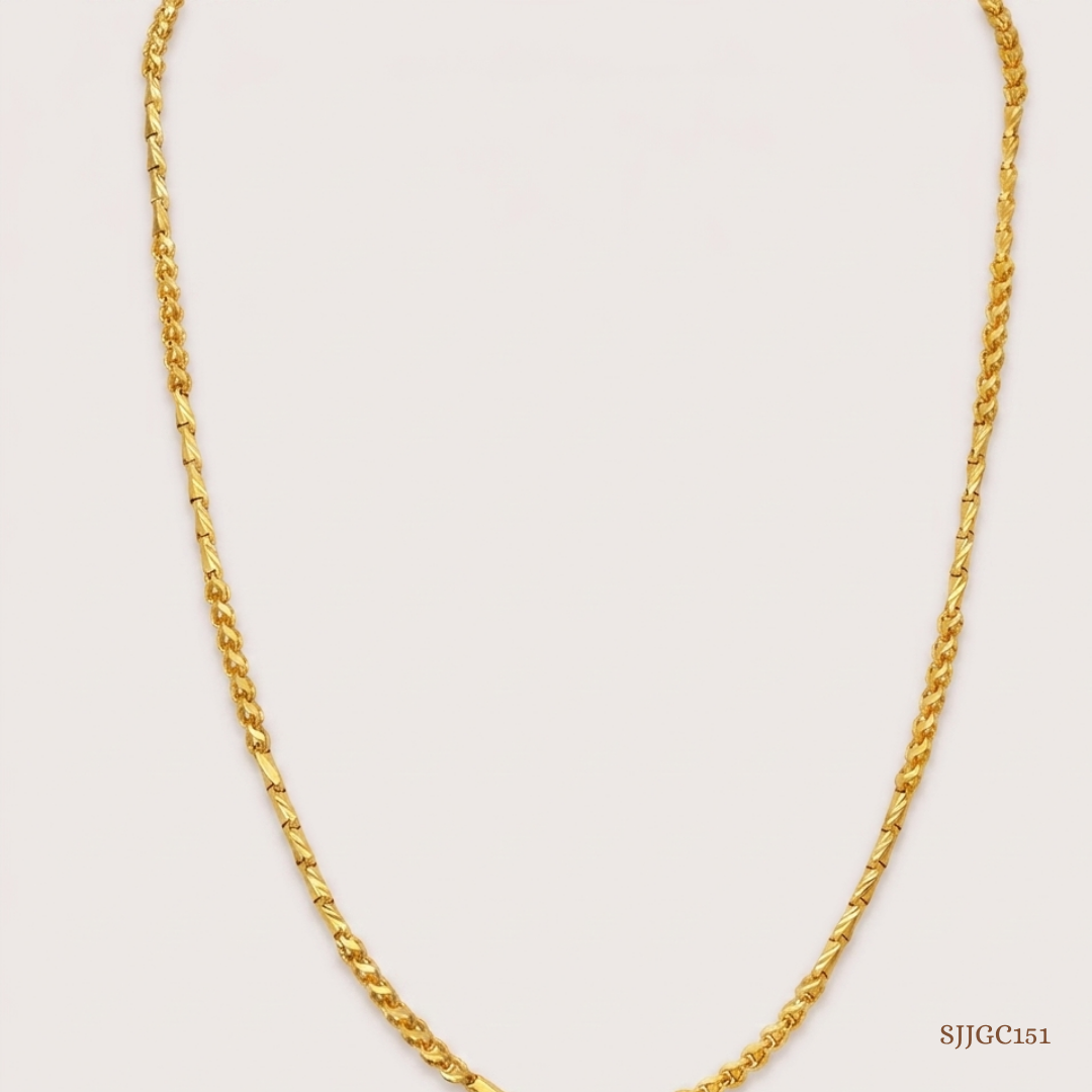 SJJGC151 | Luxe Rippled Multi Strand Gold Chain