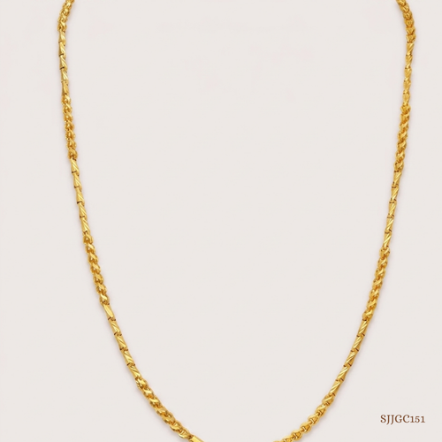 SJJGC151 | Luxe Rippled Multi Strand Gold Chain