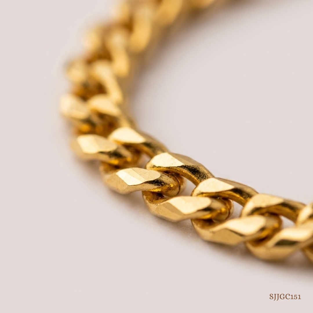 SJJGC151 | Luxe Rippled Multi Strand Gold Chain