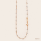 SJJGC158 | Mesmerising Abstract Filigree Pearl Gold Chain