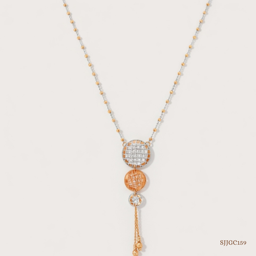 SJJGC159 | Minimalist Geometric Cylinder Gold Chain