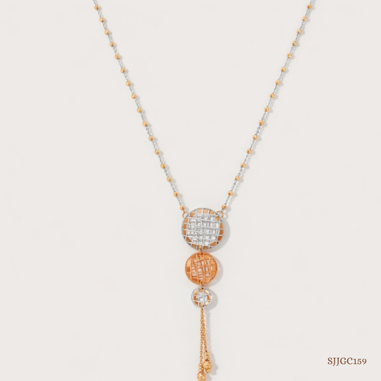 SJJGC159 | Minimalist Geometric Cylinder Gold Chain