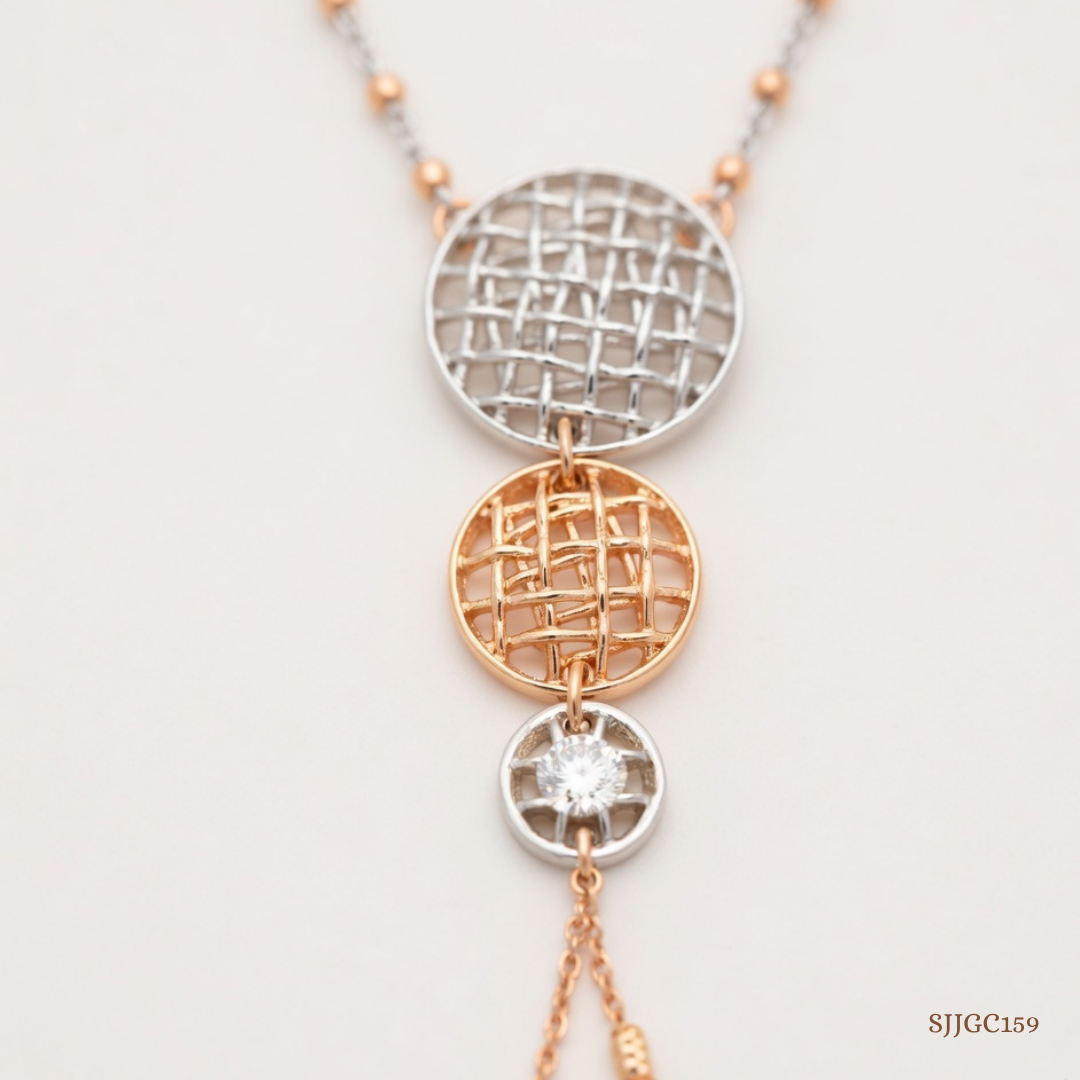 SJJGC159 | Minimalist Geometric Cylinder Gold Chain