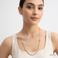 SJJGC160 | Swirl Link Beaded Gold Chain