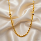 SJJGC160 | Swirl Link Beaded Gold Chain