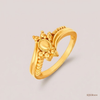 SJJGR104 | Alluring Beaded Texture Designer Gold Finger Ring with Modern Appeal