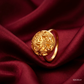 SJJGR107 | Sunlit Dome Bold Statement Gold Ring with High-Polish Finish