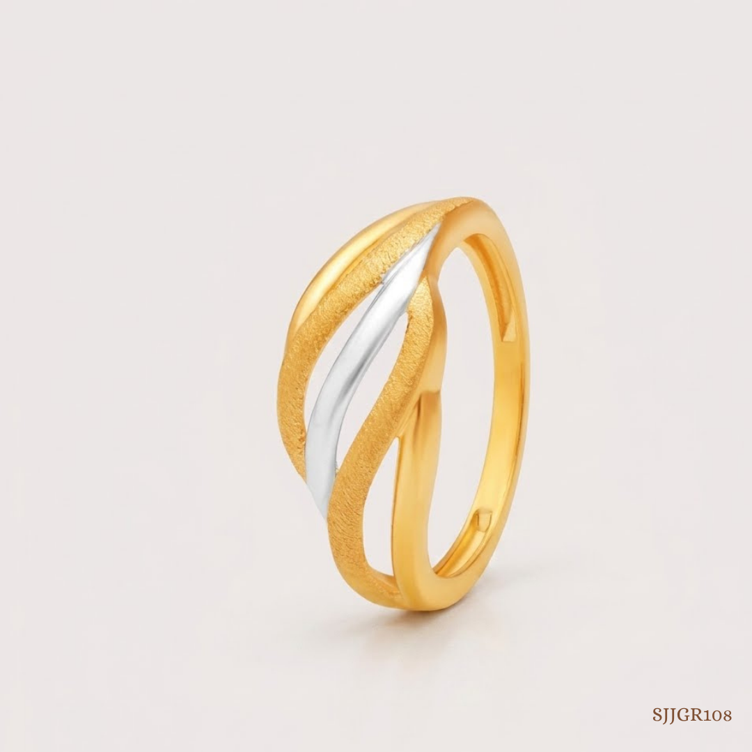 SJJGR108 | Indelible Opulence Luxury Designer Gold Ring for Timeless Elegance