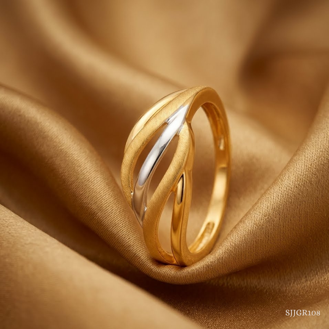 SJJGR108 | Indelible Opulence Luxury Designer Gold Ring for Timeless Elegance
