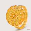 SJJGR109 | Heavenly Floral Pattern Gold Finger Ring with Elegant Craftsmanship