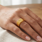 SJJGR110 | Opulent Geometric Designer Gold Ring with Modern Artistic Touch
