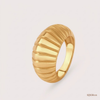 SJJGR111 | Sculpt Ridge Textured Gold Ring with Premium Contemporary Styling