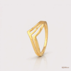 SJJGR113 | Crest Curve Stylish Gold Finger Ring with Sophisticated Finish