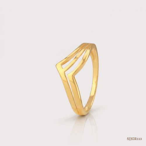 SJJGR113 | Crest Curve Stylish Gold Finger Ring with Sophisticated Finish