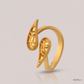 SJJGR114 | Twist Vine Nature-Inspired Gold Ring with Elegant Twisted Design
