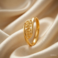 SJJGR116 | Petal Whisper Floral Designer Gold Ring with Feminine Elegance