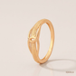 SJJGR120 | Knot Flow Contemporary Twisted Gold Ring with Stylish Detailing