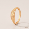 SJJGR120 | Knot Flow Contemporary Twisted Gold Ring with Stylish Detailing