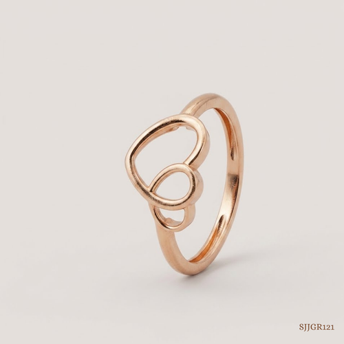 SJJGR121 | Endless Heart Romantic Designer Gold Ring for Women