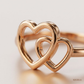 SJJGR122 | Textured Wave Modern Gold Ring with Elegant Curved Pattern