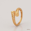 SJJGR128 | Sculpted Grid Contemporary Gold Ring with Luxury Geometric Design