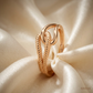 SJJGR130 | Twisted Rope Textured Gold Ring with Classic Luxury Appeal