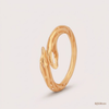 SJJGR133 | Sculpted Scale Statement Gold Ring with Bold Modern Finish