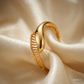SJJGR134 | Sculpted Edge Premium Gold Ring with Contemporary Artistic Styling