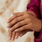 SJJGR135 | Vine Loop Nature-Inspired Gold Ring with Elegant Open Pattern