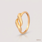 SJJGR136 | Intertwined Flow Modern Gold Ring with Luxury Twisted Design