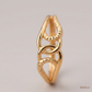 SJJGR136 | Intertwined Flow Modern Gold Ring with Luxury Twisted Design