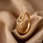 SJJGR136 | Intertwined Flow Modern Gold Ring with Luxury Twisted Design