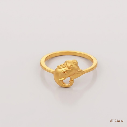 SJJGR142 | Majestic Trunk Bold Designer Gold Ring Inspired by Nature