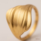 SJJGR143 | Crest Curve Stylish Sculpted Gold Ring with Modern Elegance
