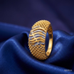 SJJGR145 | Shimmer Weave Elegant Gold Ring with Intricate Designer Texture